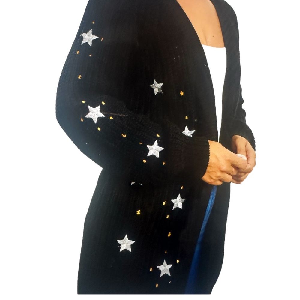 Hem & Thread NWT Black Star Cardigan - Picture 3 of 10